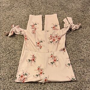 Guess Pink Floral jumpsuit